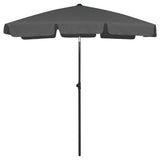 Parasol de plage anthracite 180x120 cm