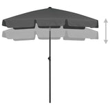 Parasol de plage anthracite 180x120 cm