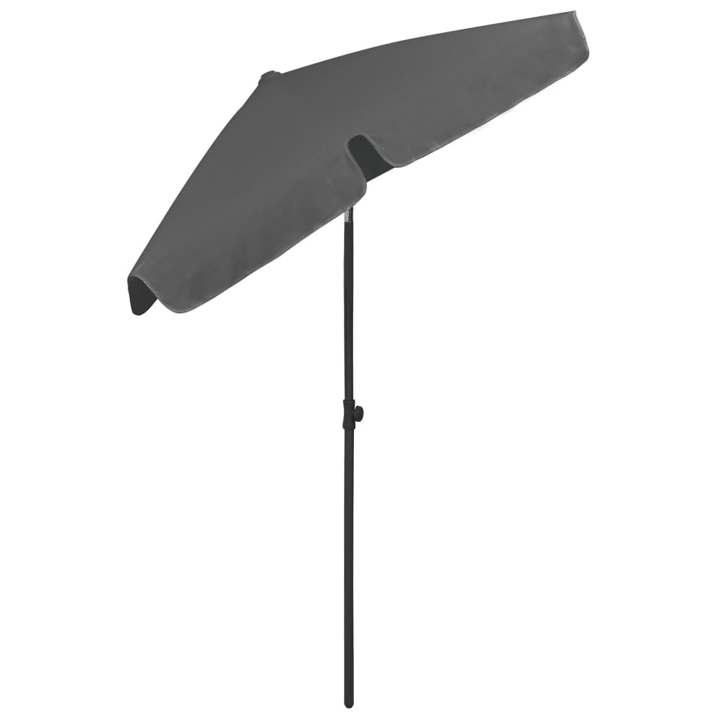 Parasol de plage anthracite 180x120 cm