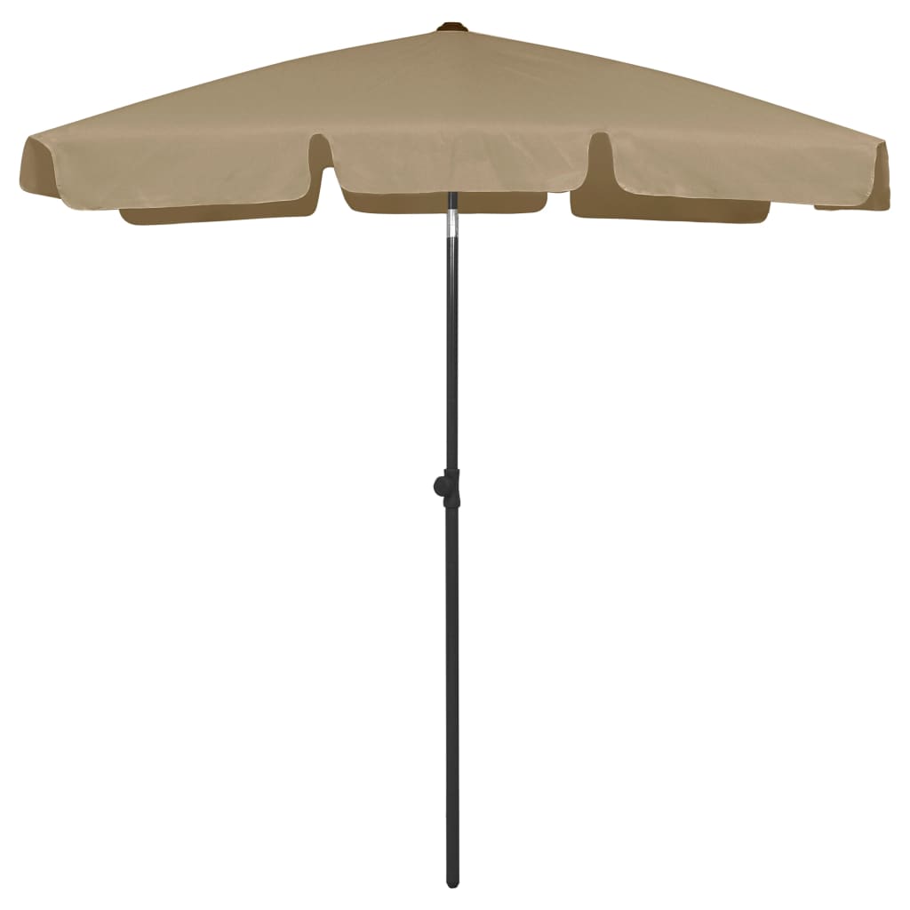 Parasol de plage taupe 180x120 cm