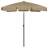 Parasol de plage taupe 180x120 cm