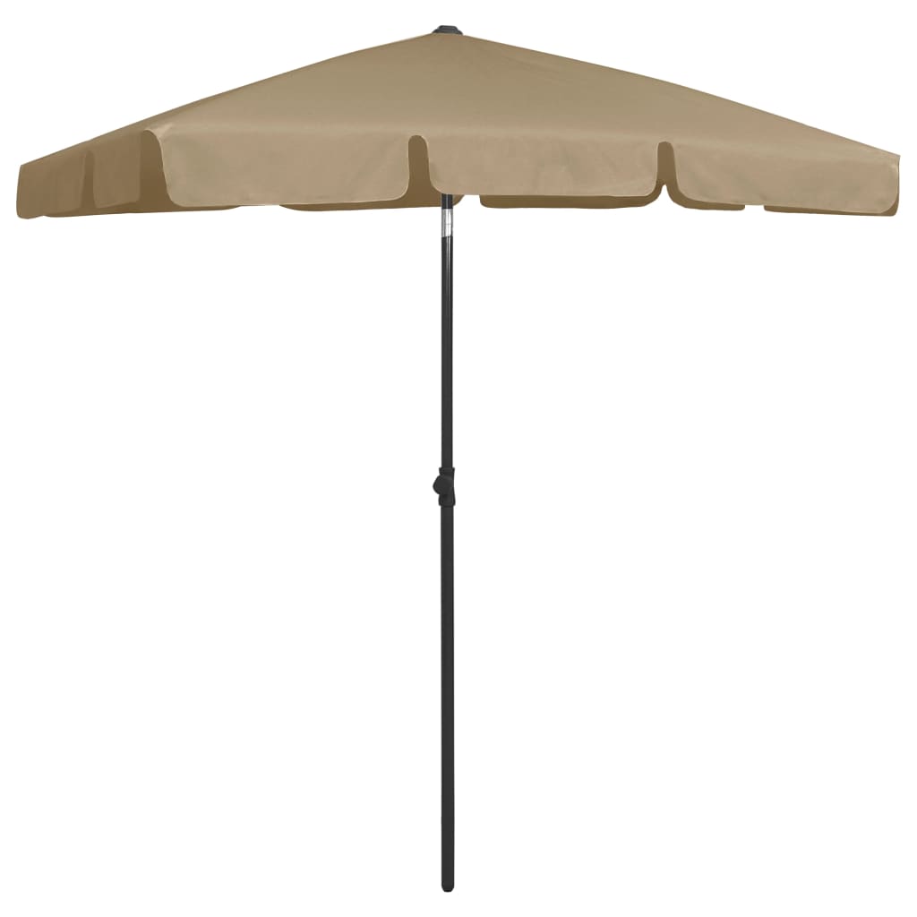 Parasol de plage taupe 180x120 cm