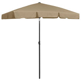 Parasol de plage taupe 180x120 cm