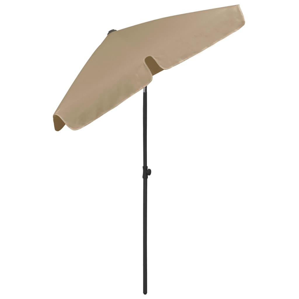 Parasol de plage taupe 180x120 cm