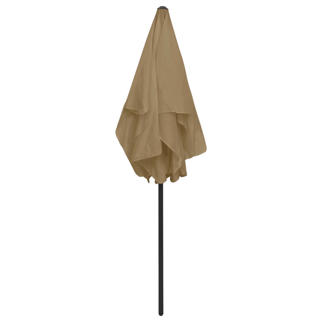 Parasol de plage taupe 180x120 cm