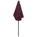 Parasol de plage rouge bordeaux 180x120 cm