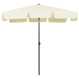 Parasol de plage jaune sable 200x125 cm