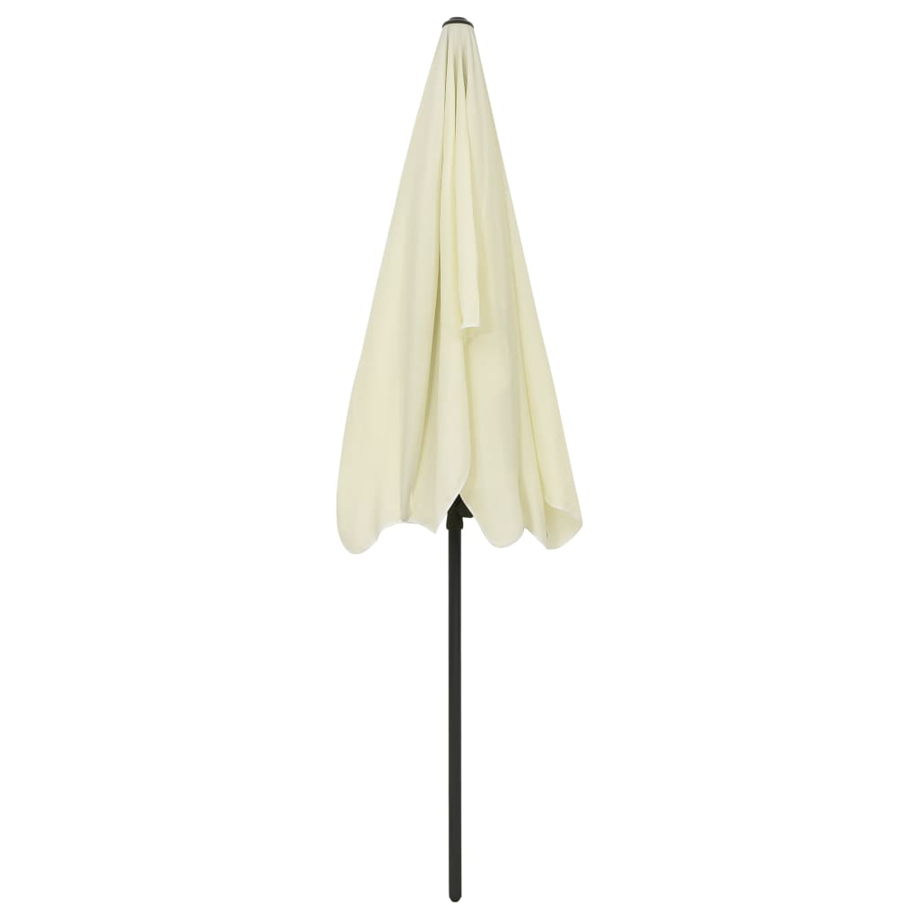 Parasol de plage jaune sable 200x125 cm