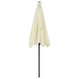 Parasol de plage jaune sable 200x125 cm