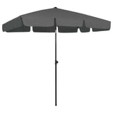 Parasol de plage anthracite 200x125 cm