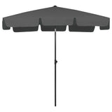 Parasol de plage anthracite 200x125 cm