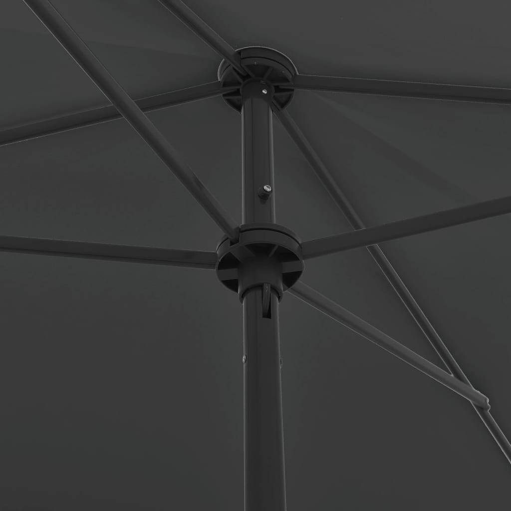 Parasol de plage anthracite 200x125 cm