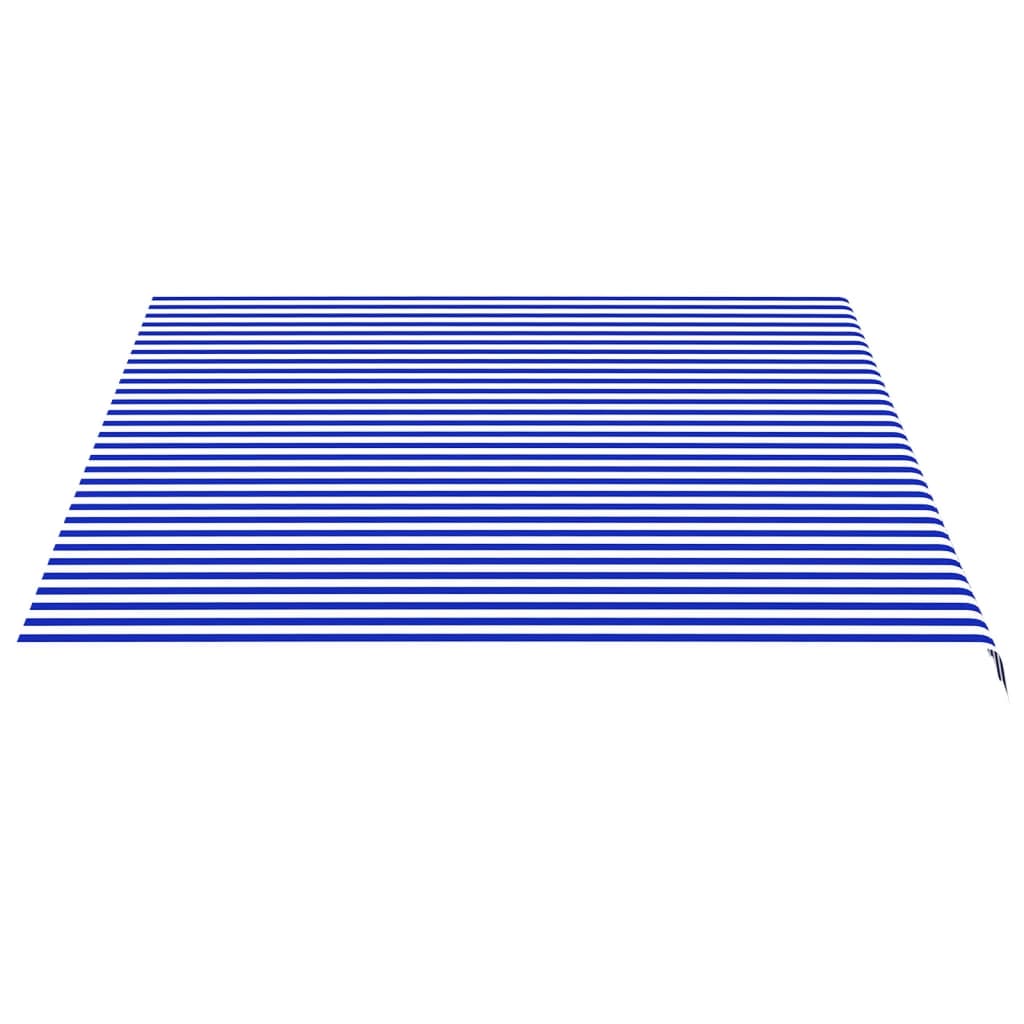 Ersatzstoff für Markise Blau und Weiß 4,5x3,5 m