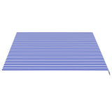 Ersatzstoff für Markise Blau und Weiß 4,5x3,5 m