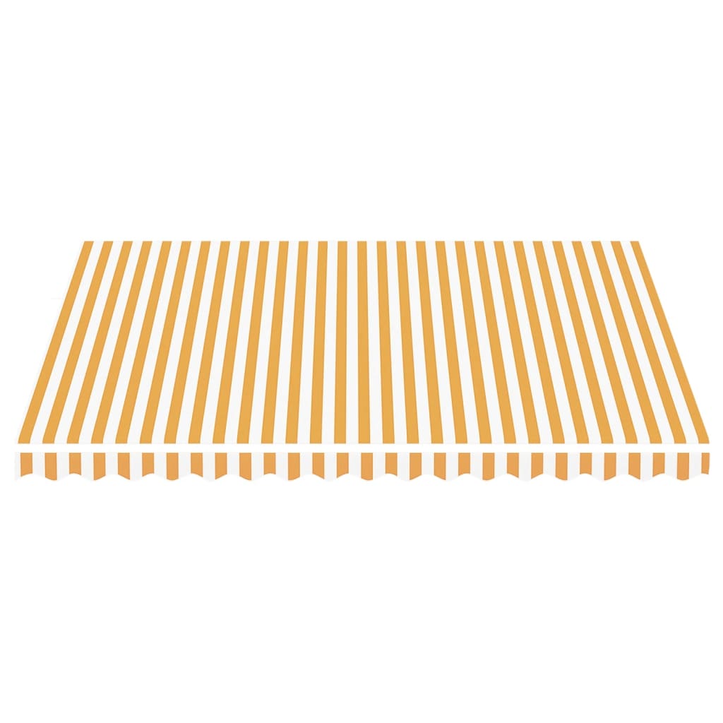 Tissu de remplacement pour auvent Jaune et blanc 4x3,5 m