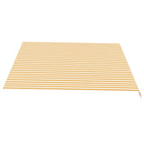 Tissu de remplacement pour auvent Jaune et blanc 4,5x3,5 m