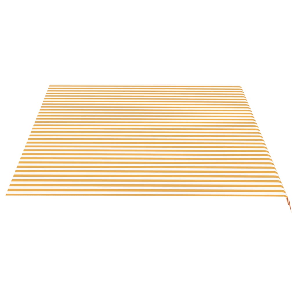 Tissu de remplacement pour auvent Jaune et blanc 5x3,5 m