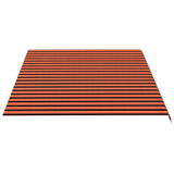 Tissu de remplacement pour auvent Orange et marron 5x3,5 m