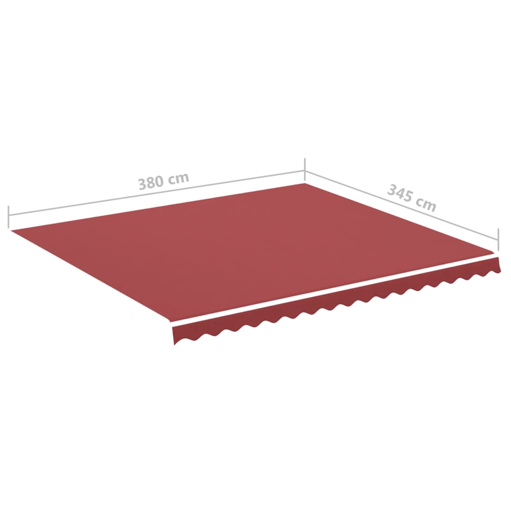 Tissu de remplacement pour auvent Bordeaux rouge 4x3,5 m