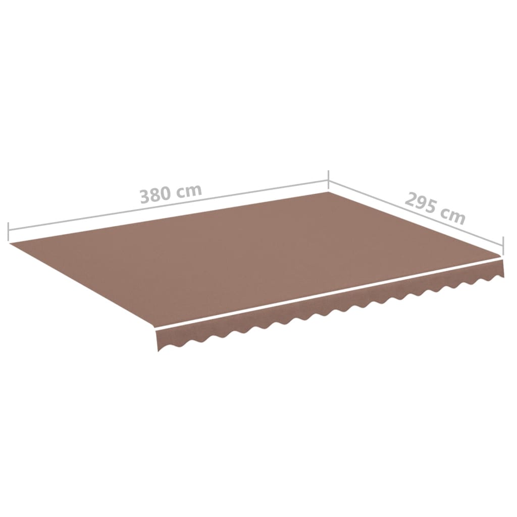 Tissu de remplacement pour auvent Marron 4x3 m