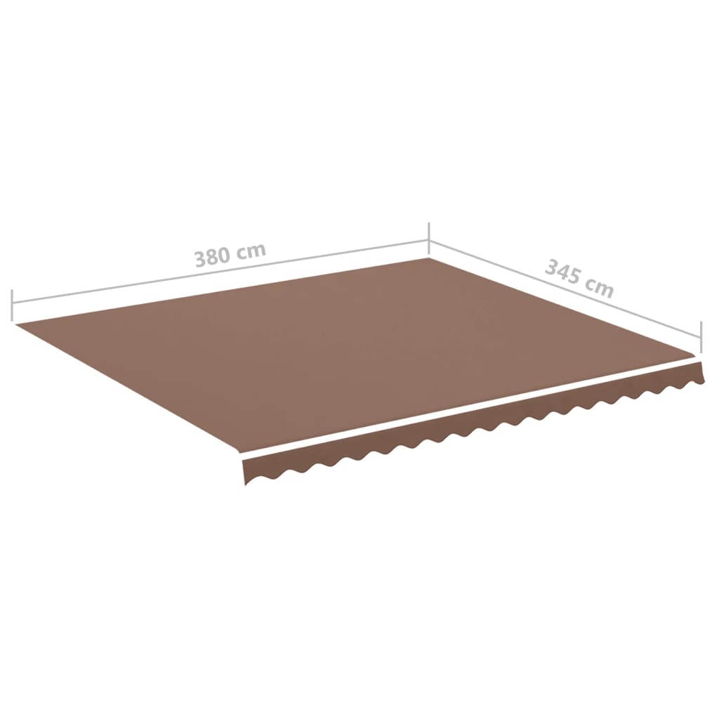 Tissu de remplacement pour auvent Marron 4x3,5 m