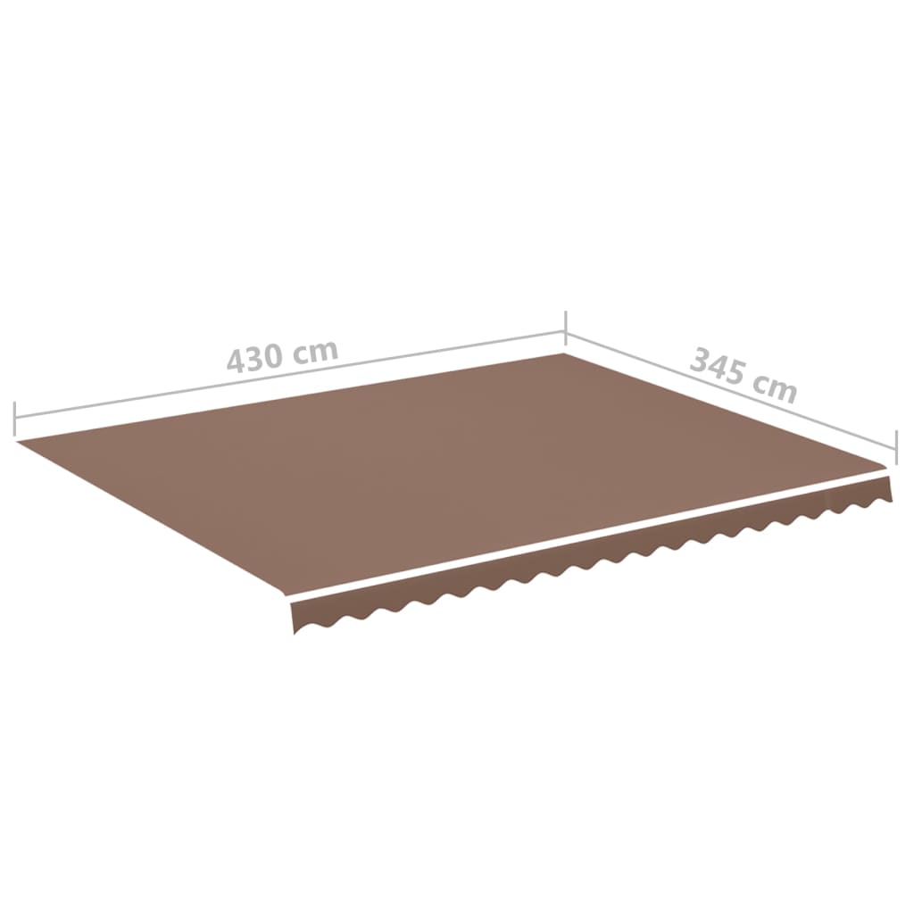 Tissu de remplacement pour auvent Marron 4,5x3,5 m