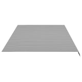 Tissu de remplacement pour auvent Anthracite et blanc 6x3,5 m