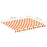 Tissu de remplacement pour auvent Jaune et orange 3x2,5 m