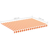 Tissu de remplacement pour auvent Jaune et orange 3,5x2,5 m