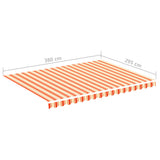 Tissu de remplacement pour auvent Jaune et orange 4x3 m