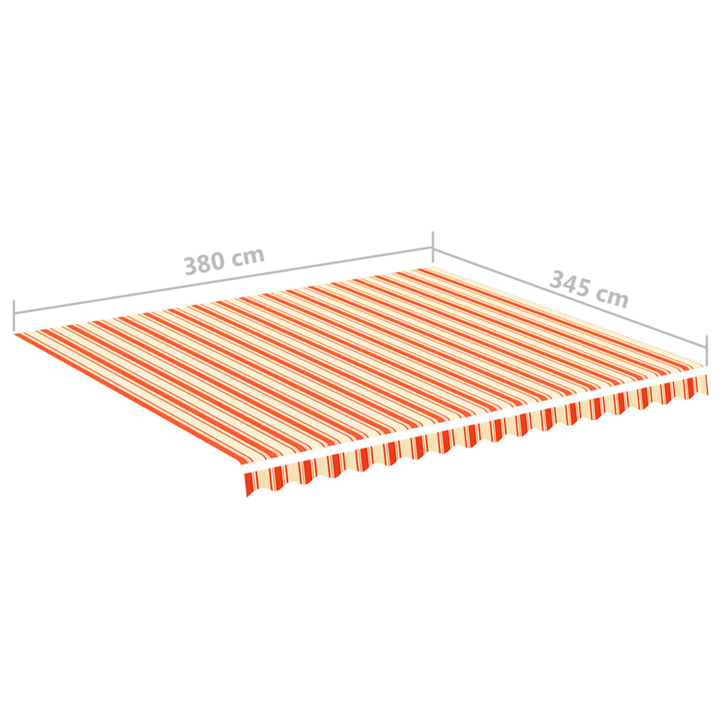 Tissu de remplacement pour auvent Jaune et orange 4x3,5 m