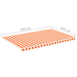 Tissu de remplacement pour auvent Jaune et orange 5x3 m