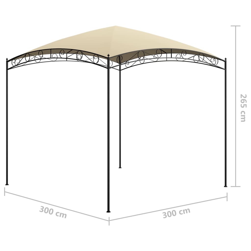 Belvédère 3x3x2,65 m Crème 180 g/m²