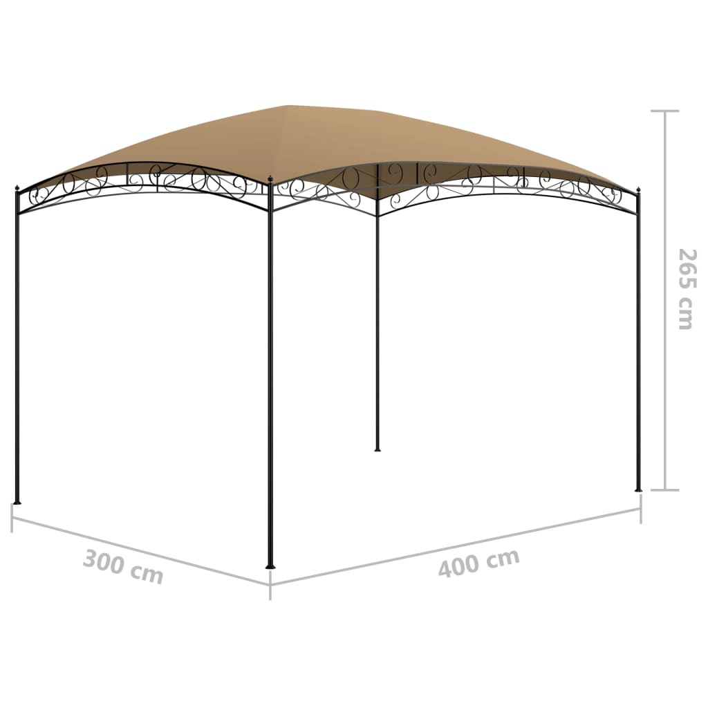 Belvedere 3x4x2,65 m Taupe 180 g/m²