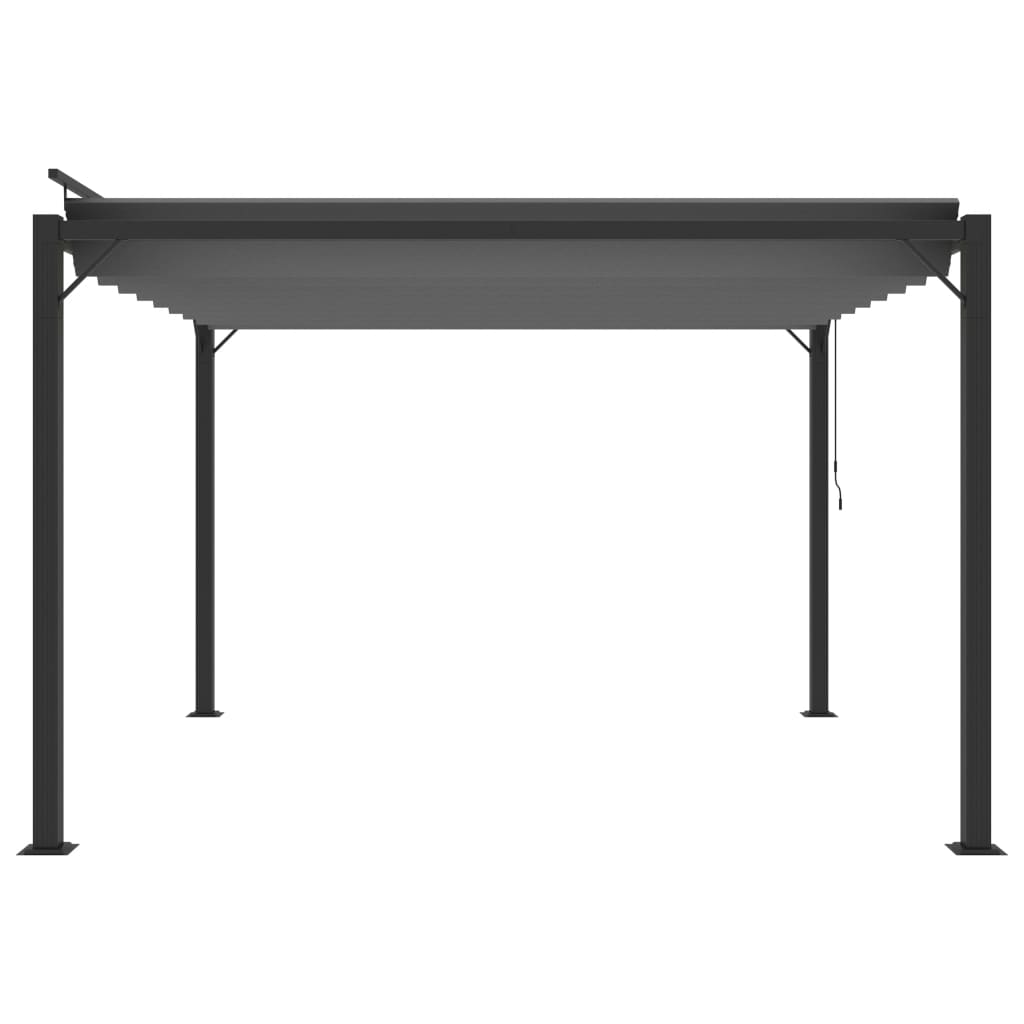 Tonnelle avec toit à persienne 3x3 m Anthracite Tissu aluminium