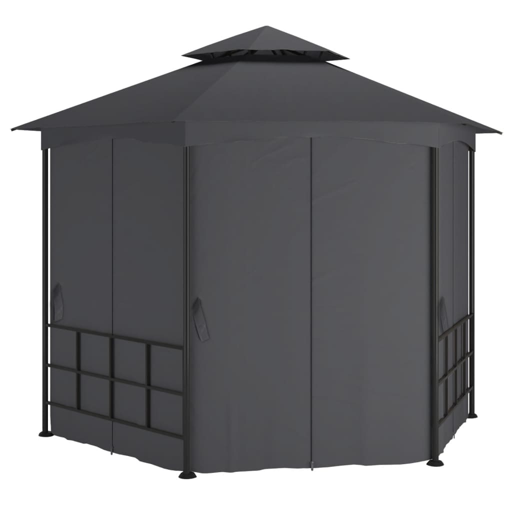 Belvédère avec parois 3,1x2,7 m Anthracite