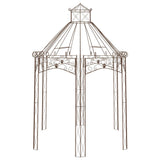 Pavillon de jardin Marron antique 400x258x378 cm Fer