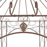 Garden pavilion Antique brown 400x258x378 cm Iron