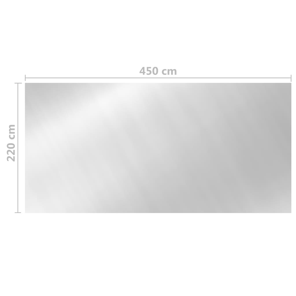 Couverture de piscine Argenté 450x220 cm PE