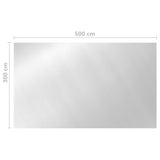 Couverture de piscine rectangulaire 500x300 cm PE Argenté