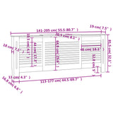 Weiße MDF-Heizkörperabdeckung 205 cm