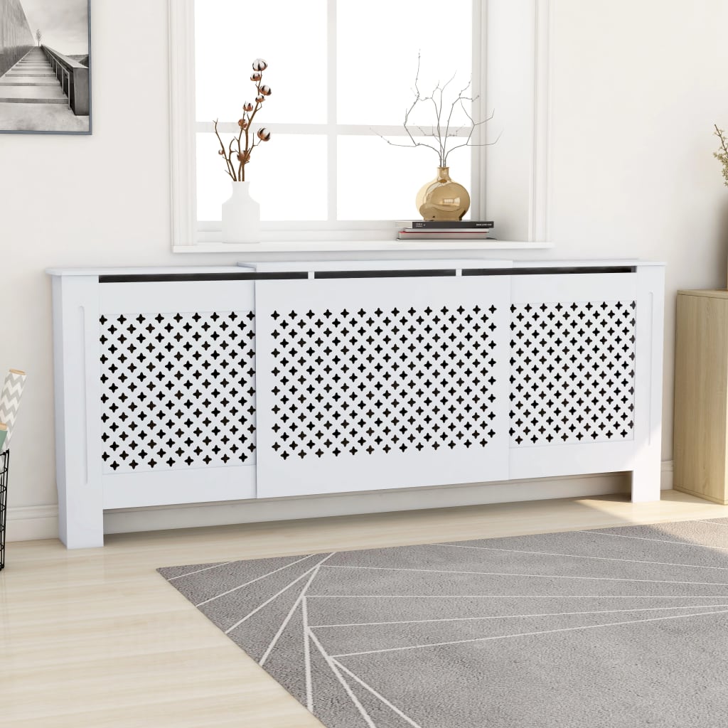 Cache-radiateur MDF Blanc 205 cm