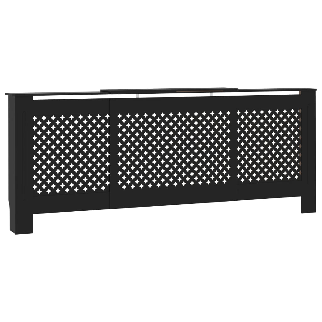 Black MDF Radiator Cover 205 cm