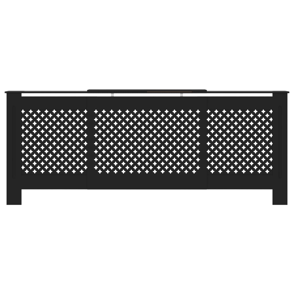 Black MDF Radiator Cover 205 cm