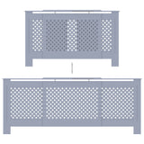 Graue MDF-Heizkörperabdeckung 205 cm