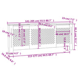 MDF-Heizkörperabdeckung 205 cm