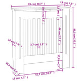 MDF-Heizkörperabdeckung 78 cm