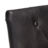 Dining chairs set of 4 black genuine goat leather