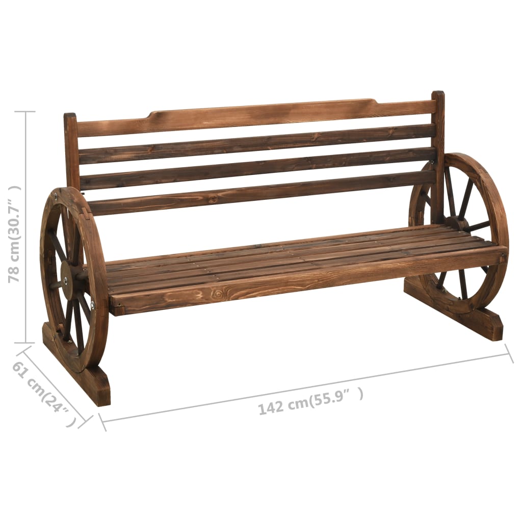 Banc de jardin 142 cm Bois de sapin massif