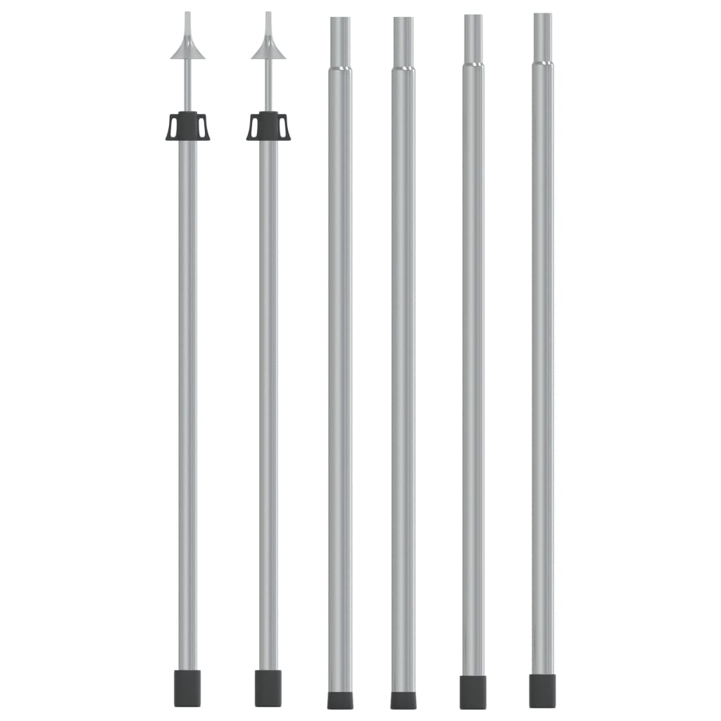 Mâts de bâche télescopiques 102-260 cm 2 pcs Aluminium